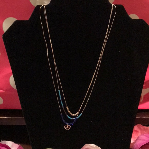 💙Blue 3 layer necklace 💙 - Picture 1 of 3